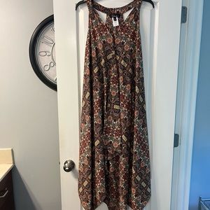 S.L. Fashions long racer back boho style dress size XL